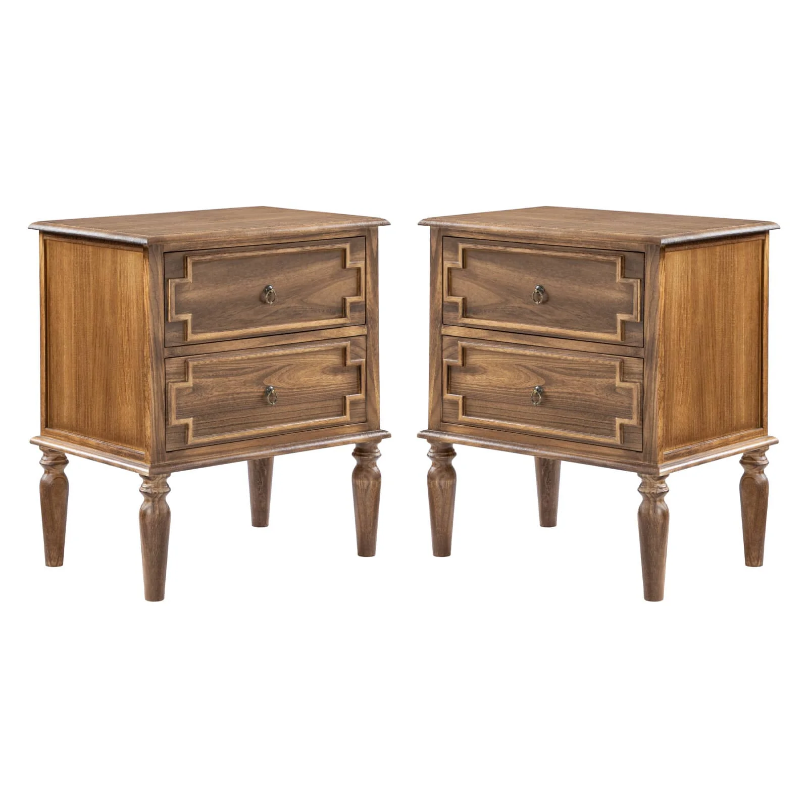 Joah 28"Tall Farmhouse 2-Drawer End Table with Built-in Charging - Image 23