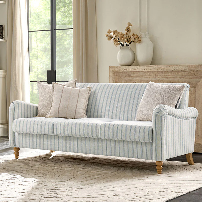 4-Piece Striped Farmhouse Living Room Set (Sofa, Loveseat, Recliner & Lift-Top Coffee Table - Image 62