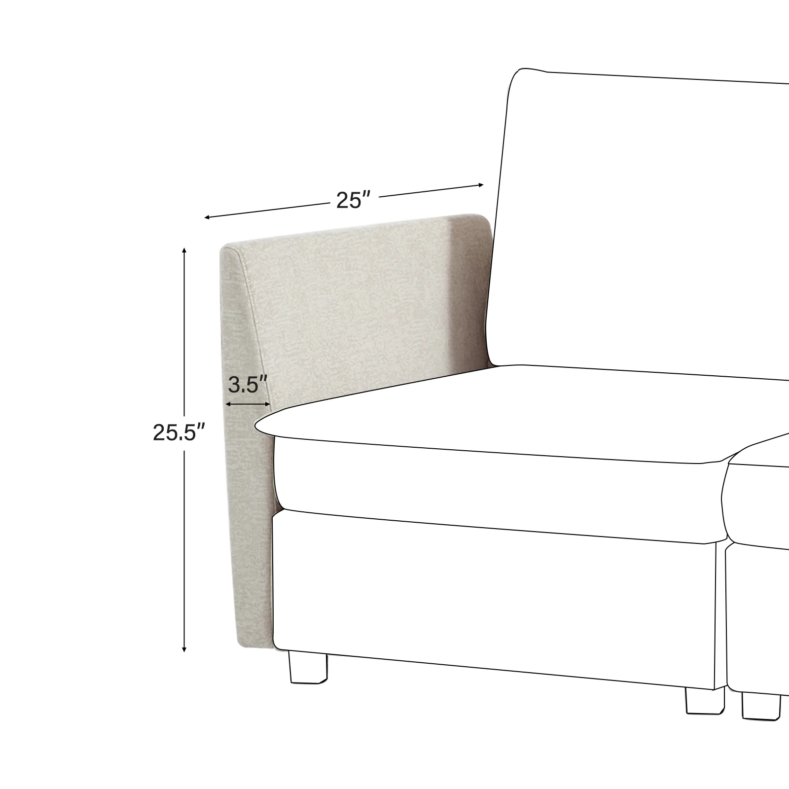 Accessories for Harmetrix Oversized Soft Sectional Couch - Image 37