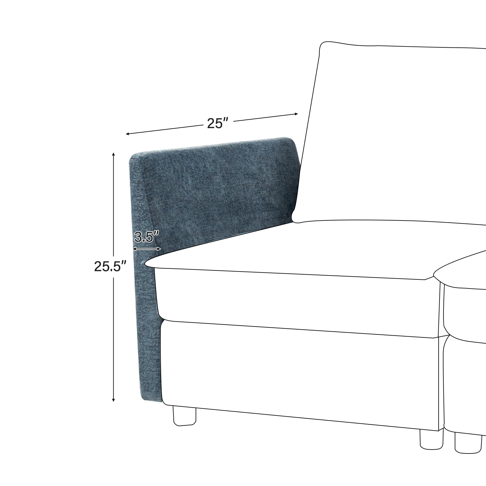 Accessories for Harmetrix Oversized Soft Sectional Couch - Image 43