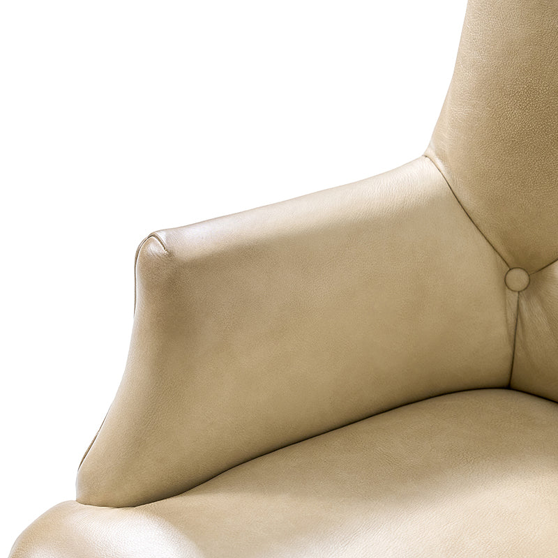 Adrian Hand-Rubbed Oil-Wax Leather Wingback Office Chair - Image 7