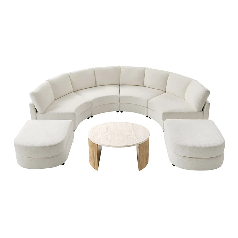 Aeris Modern Curved Sectional Couch Living Room Collection - Image 2