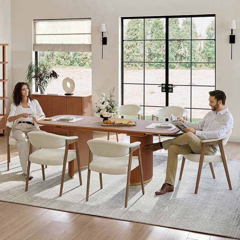 American Modern Fluted Extendable Multi-Functional Table - Image 10