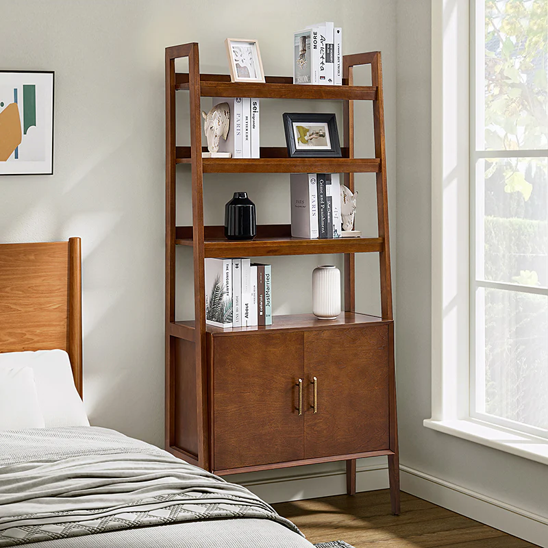 Andre 76"H x 36"W Solid Wood Ladder Bookcase - Image 10