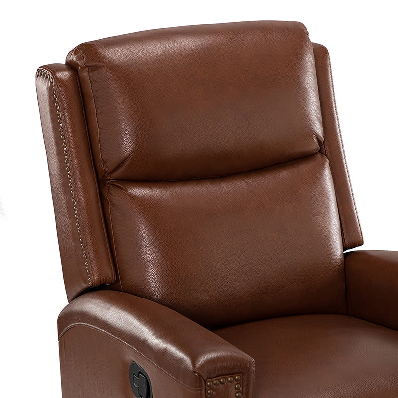 Aniceta 30.31" Wide Genuine Leather Swivel Rocker Glider Recliner - Image 7