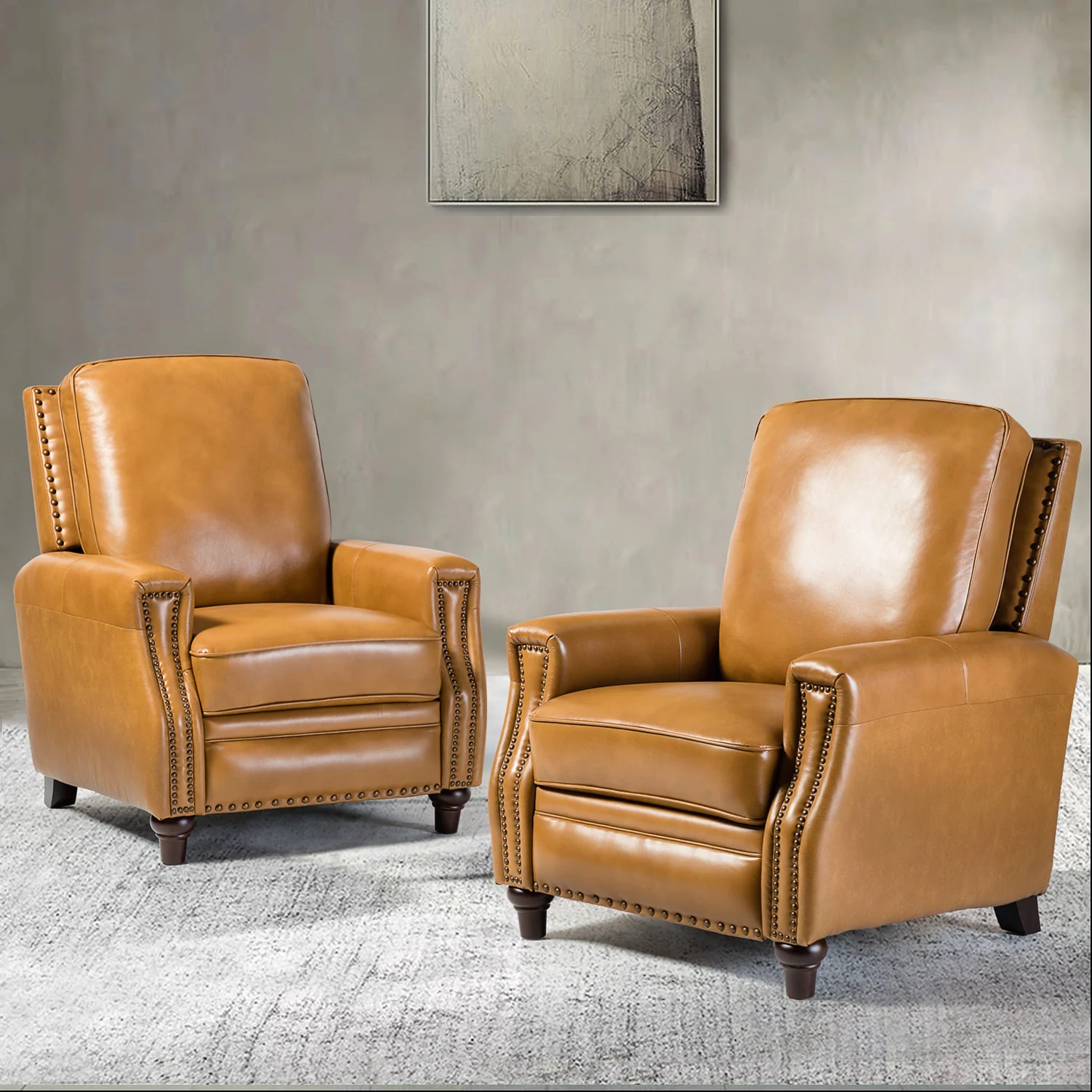 Annabelle Genuine Leather Recliner Chair(Optional Types) - Image 65