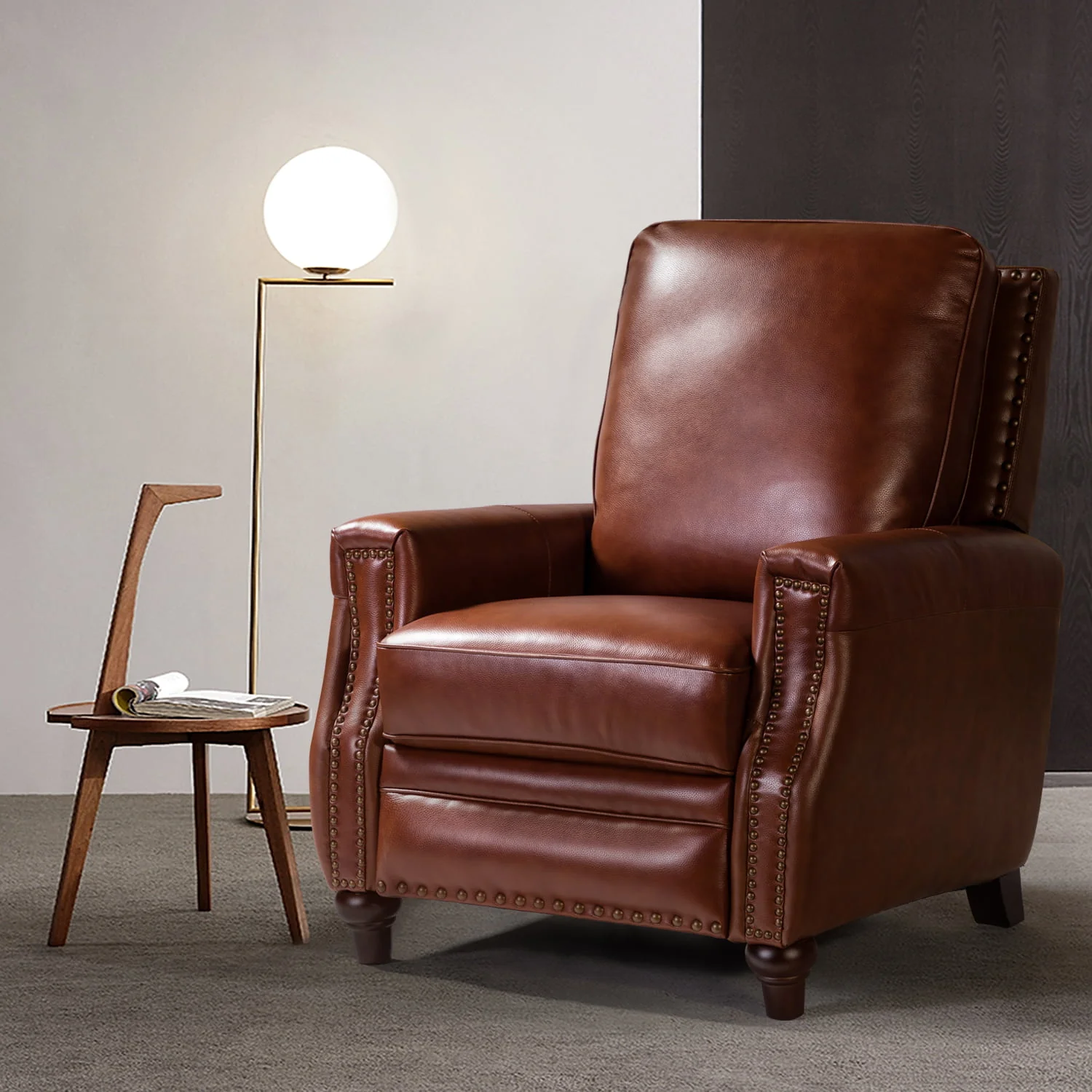 Annabelle Genuine Leather Recliner Chair(Optional Types) - Image 78