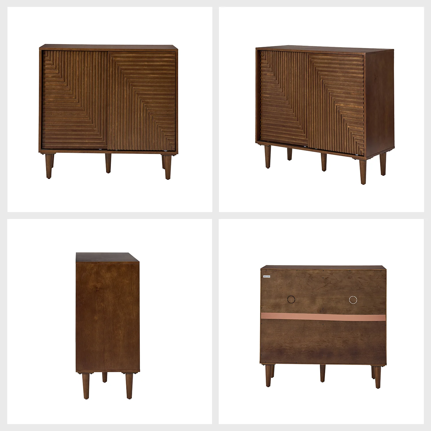 Archie 34" Tall 2-Door Accent Cabinet – Compact Multifunction Storage Cabinet for Entryway, Living Room or Bedroom - Image 20