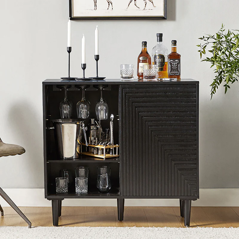Archie 34" Tall 2-Door Accent Cabinet – Compact Multifunction Storage Cabinet for Entryway, Living Room or Bedroom - Image 9