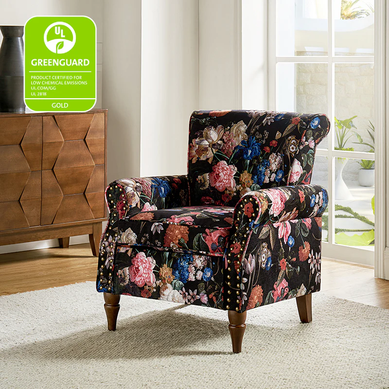 Artemisa Modern Floral Pattern Upholstered Armchair - Image 50