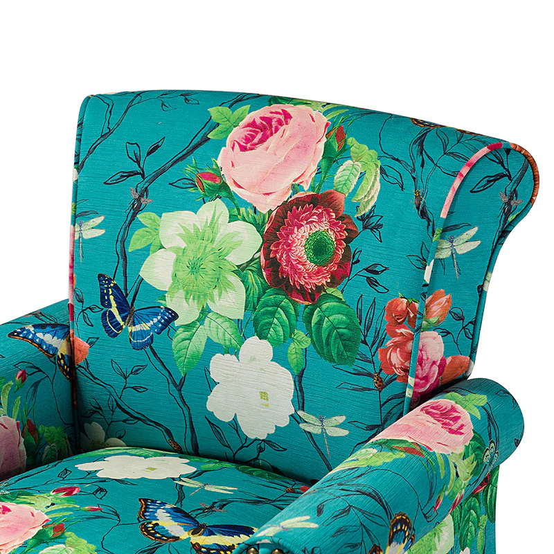 Artemisa Modern Floral Pattern Upholstered Armchair - Image 7