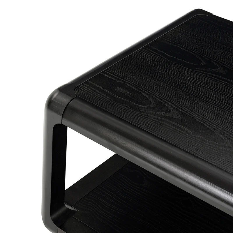 Arved Modern Solid Wood Coffee Table with Open Storage Compartment and Rounded Corners - Image 22