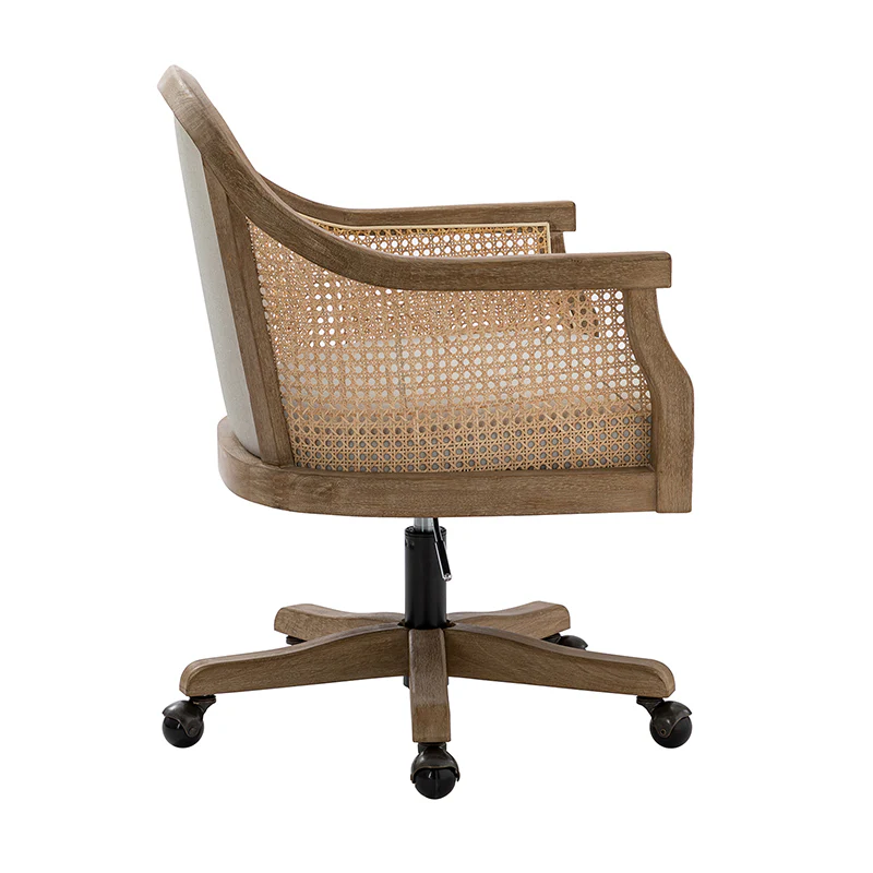 Audrey Task Accent Chair with Rattan Arms - Image 17