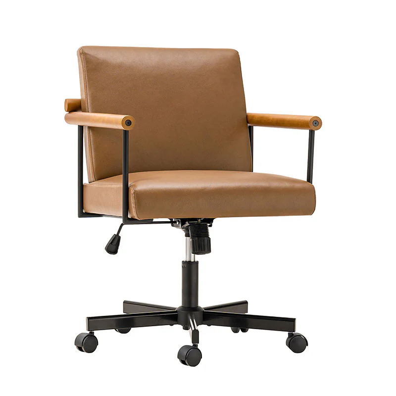 Aurora Solid Wood Armrests Office Chair - Image 13