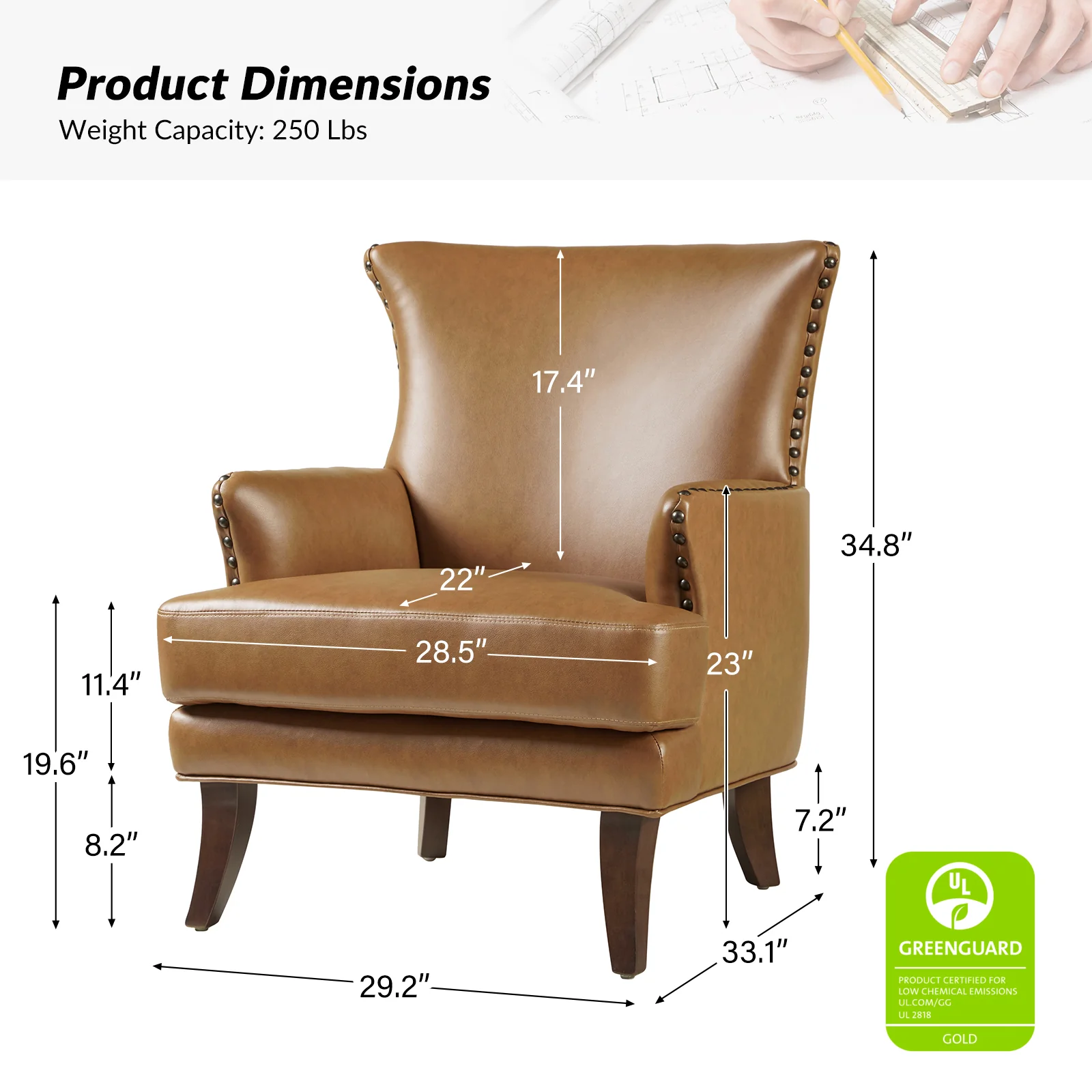 Brooklyn Vegan Leather Armchair - Image 11