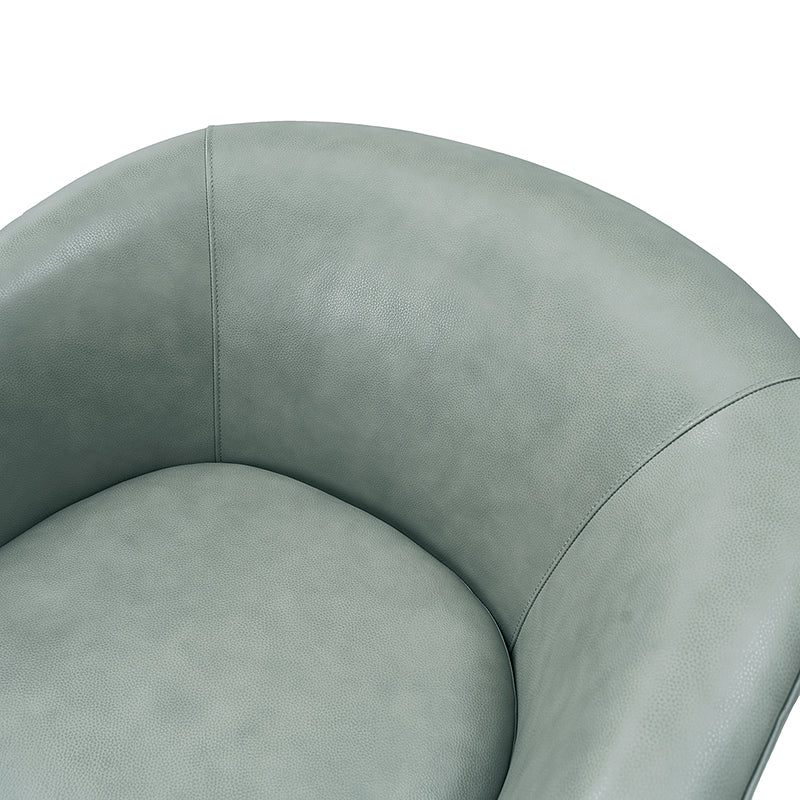 Cathy Geniun Leather Modern Swivel Barrel Chair With Solid Wood Base - Image 24