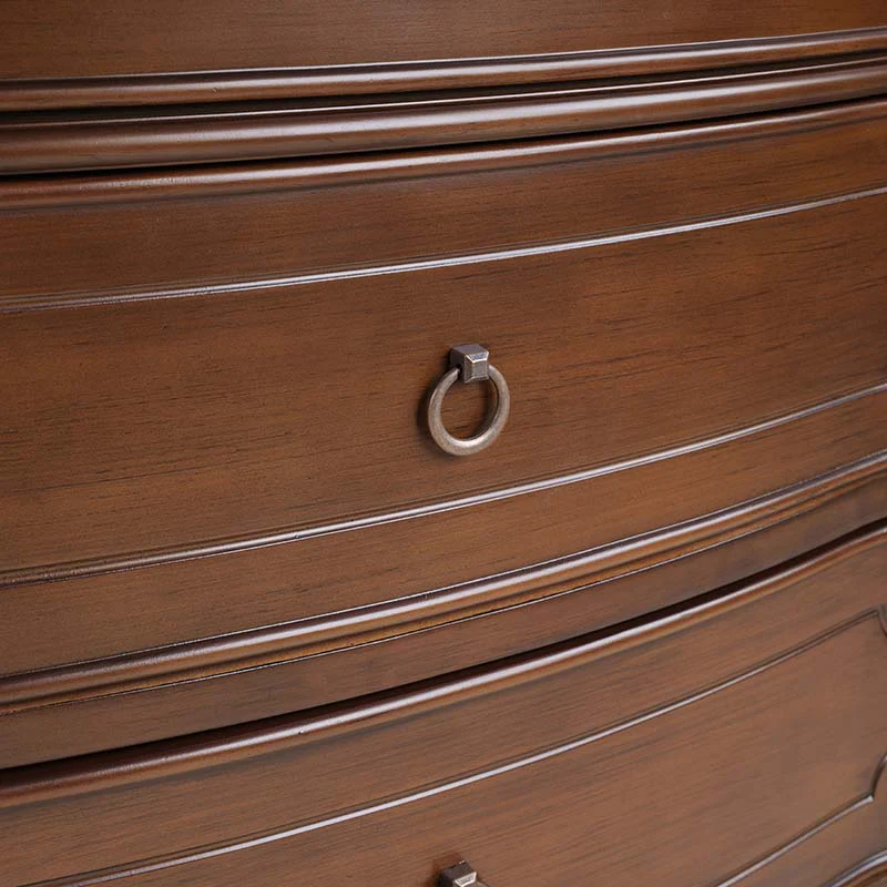 Bernhard Classic Wooden Dresser with Bowed Front & Antique Bronze Pulls - Image 6