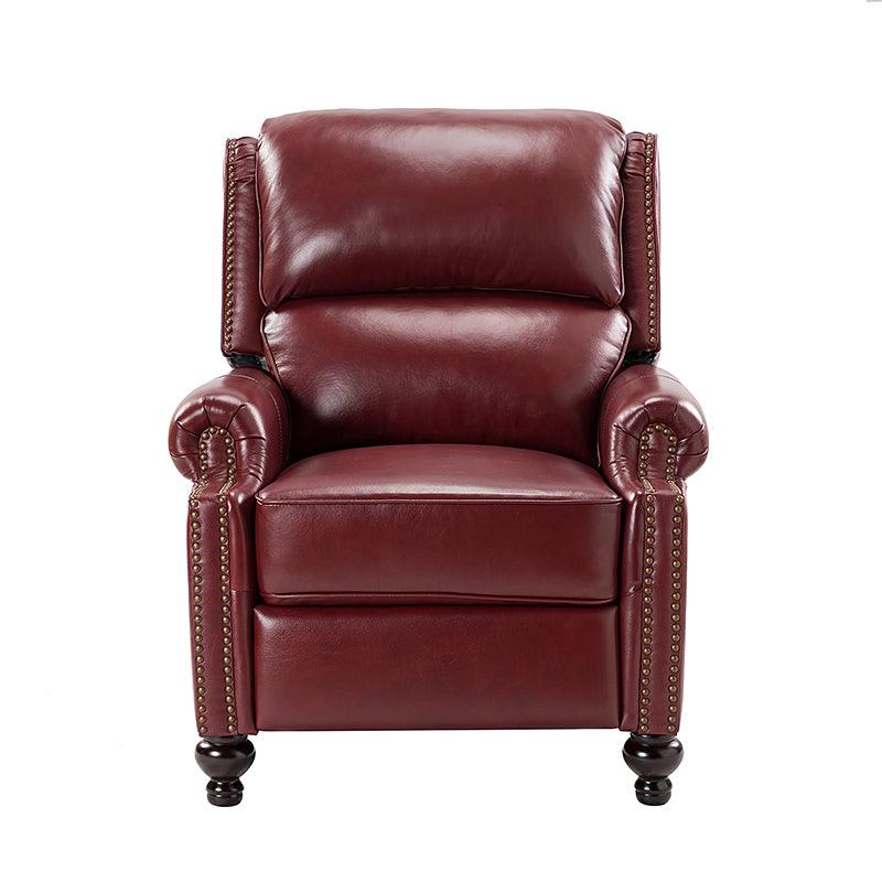Consuela Mid-century Genuine Leather Recliner - Image 12