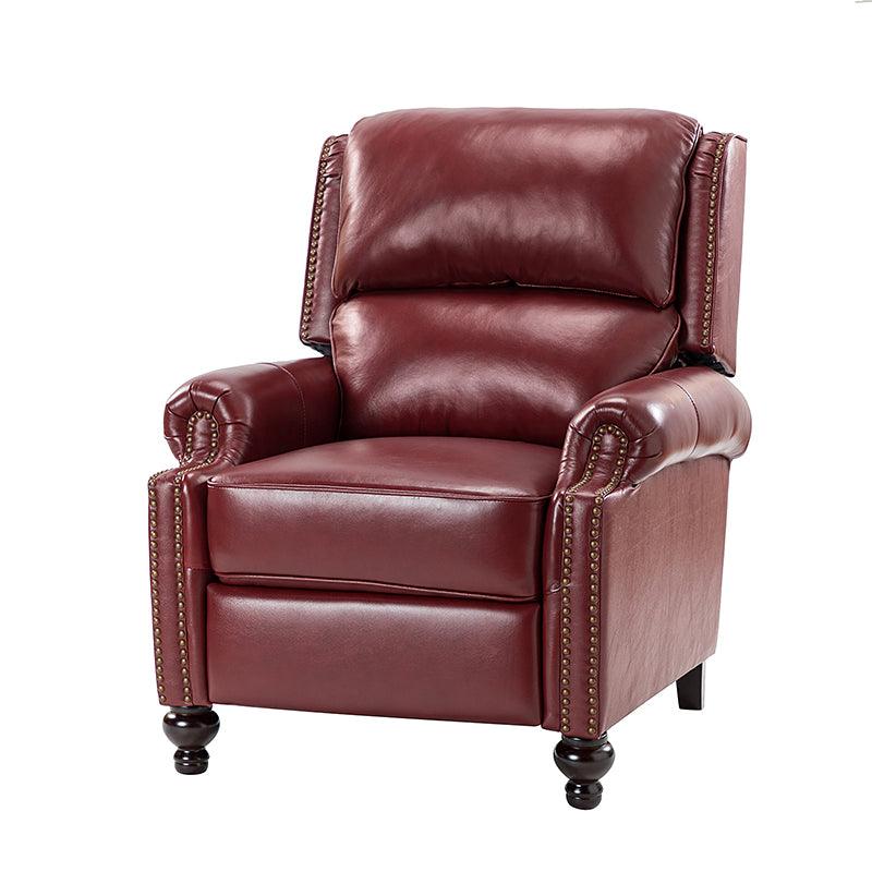 Consuela Mid-century Genuine Leather Recliner - Image 13