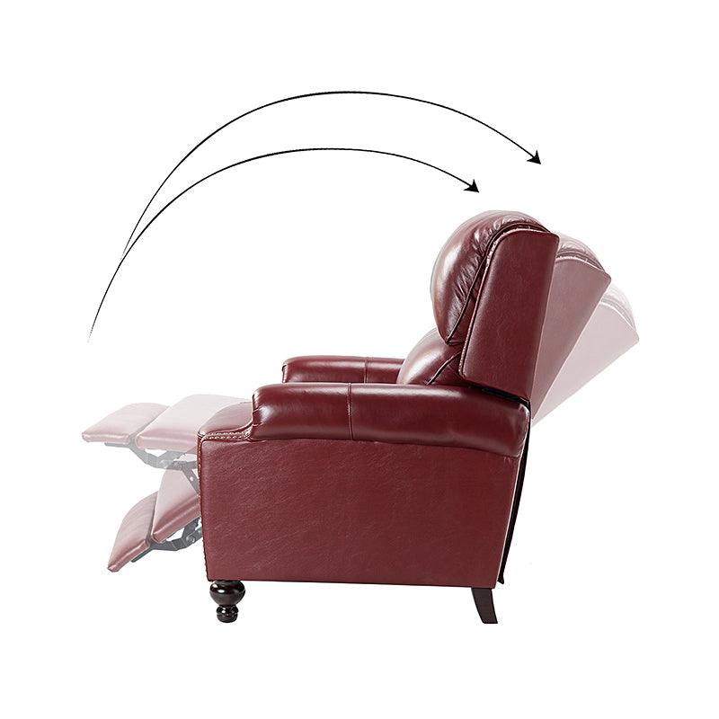 Consuela Mid-century Genuine Leather Recliner - Image 14