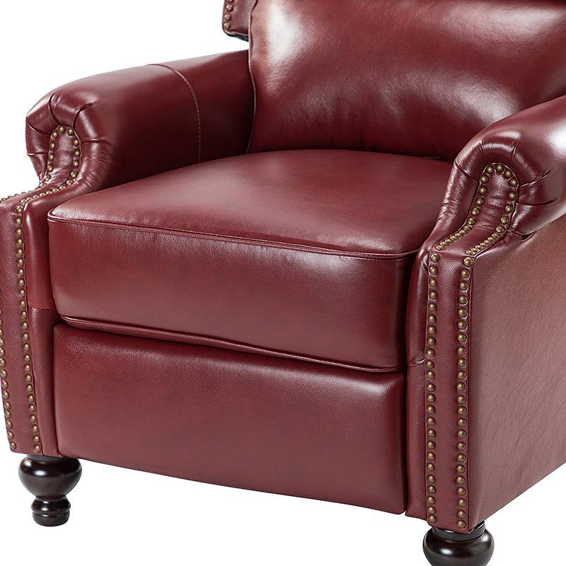 Consuela Mid-century Genuine Leather Recliner - Image 15