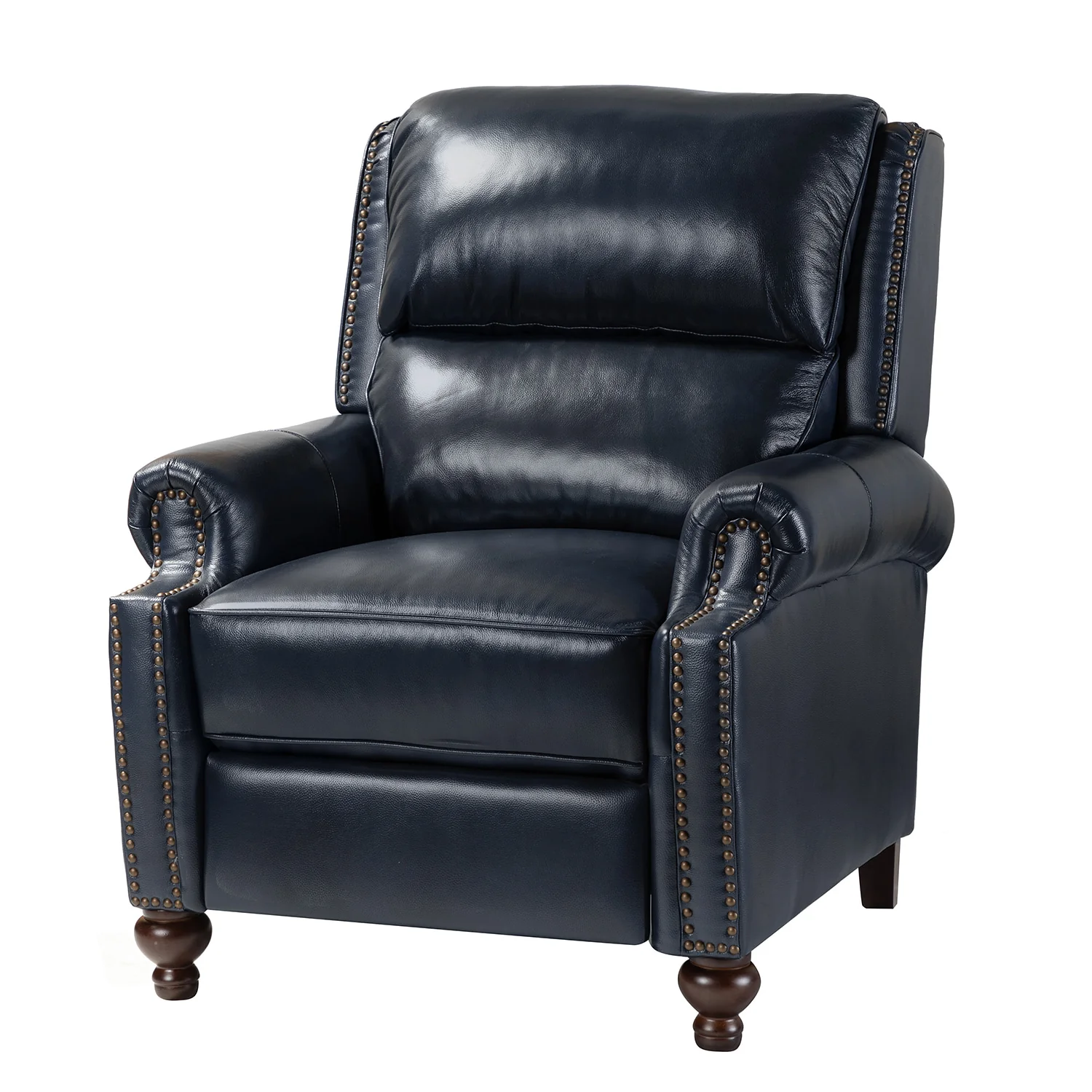 Consuela Mid-century Genuine Leather Recliner - Image 21