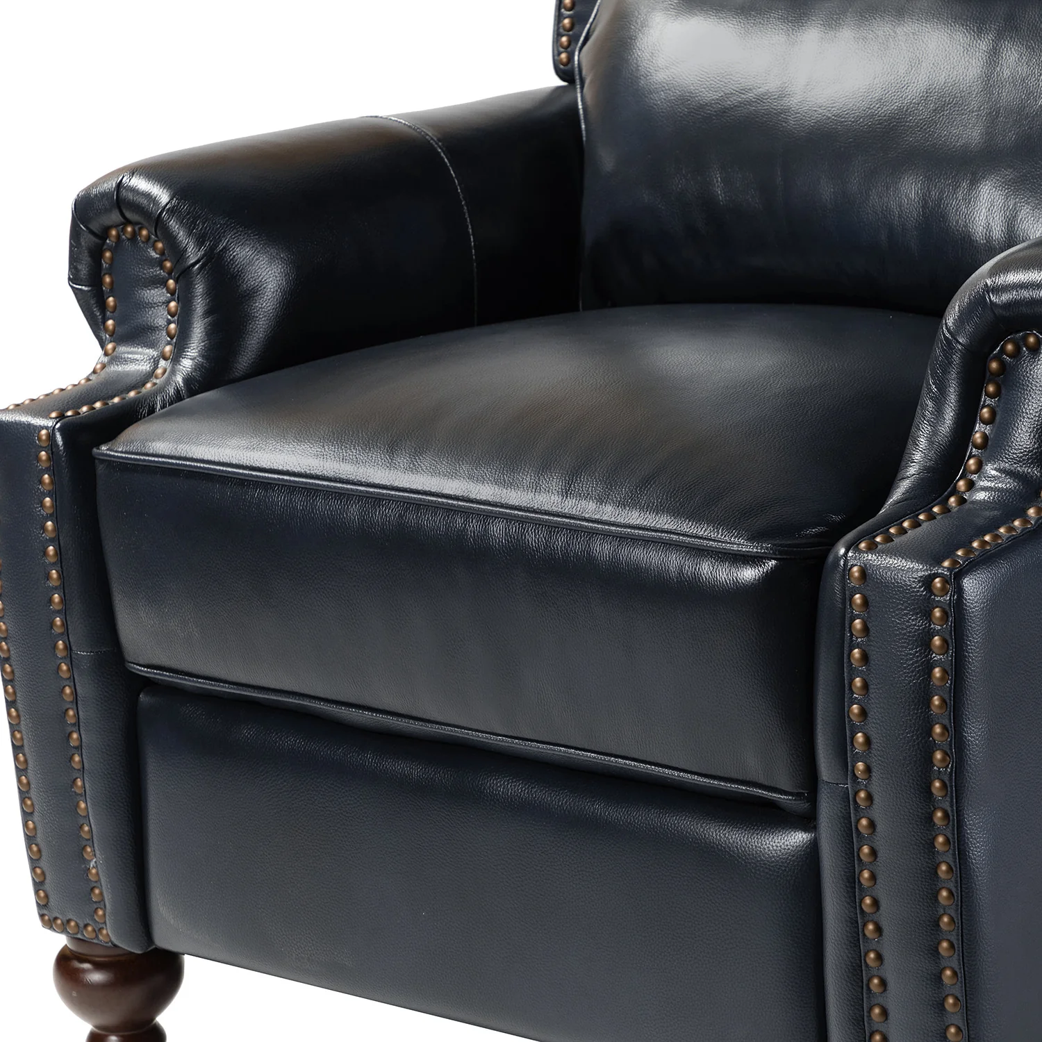 Consuela Mid-century Genuine Leather Recliner - Image 23