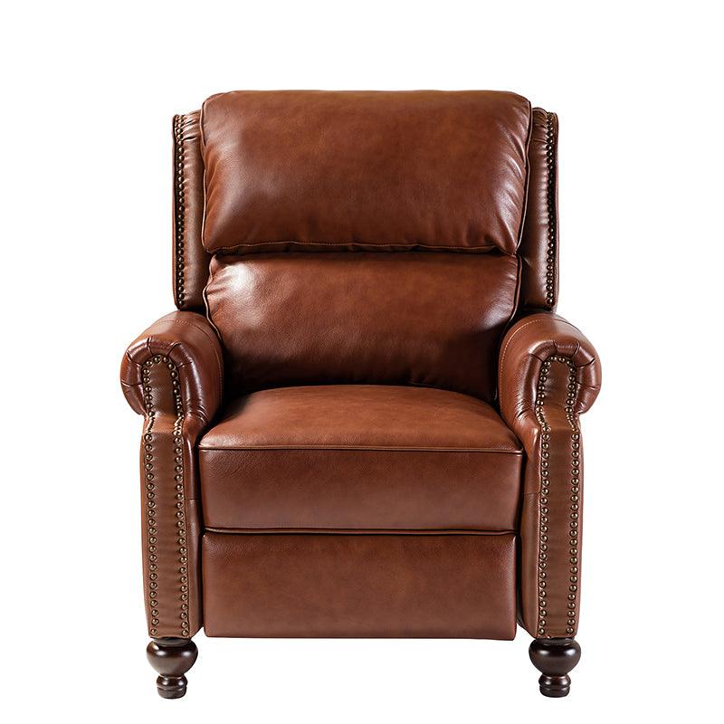 Consuela Mid-century Genuine Leather Recliner - Image 28