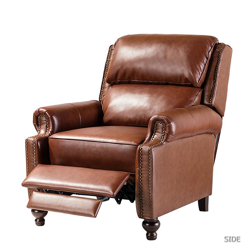 Consuela Mid-century Genuine Leather Recliner - Image 29