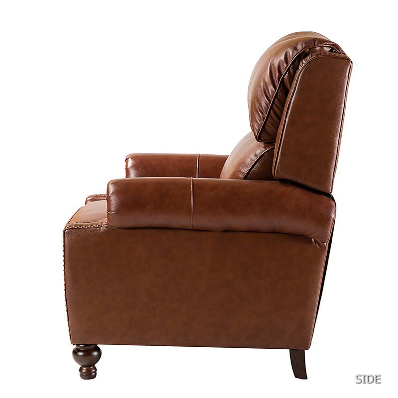 Consuela Mid-century Genuine Leather Recliner - Image 30