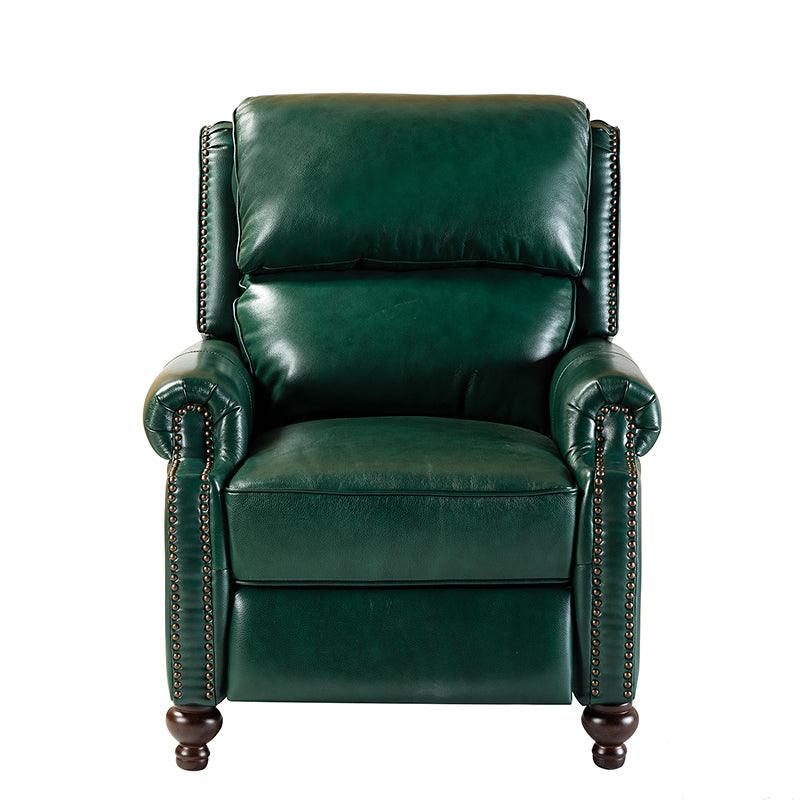 Consuela Mid-century Genuine Leather Recliner - Image 36