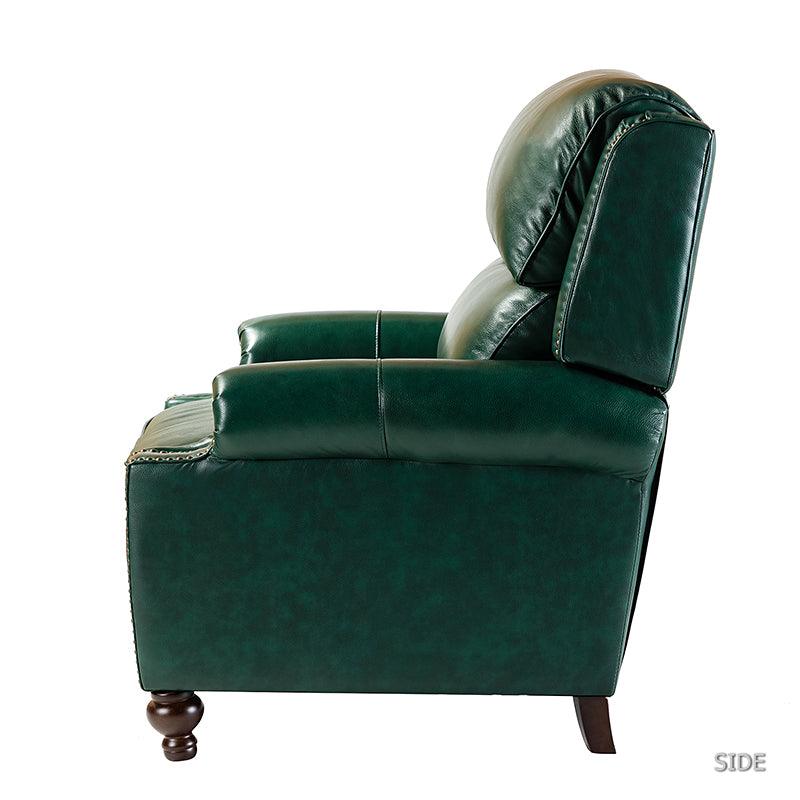 Consuela Mid-century Genuine Leather Recliner - Image 38