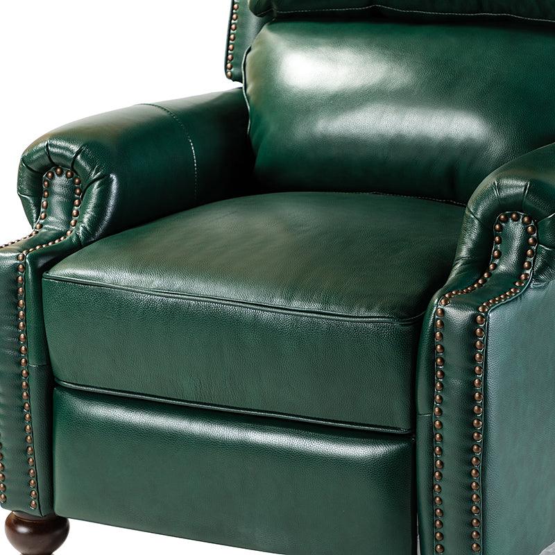 Consuela Mid-century Genuine Leather Recliner - Image 39
