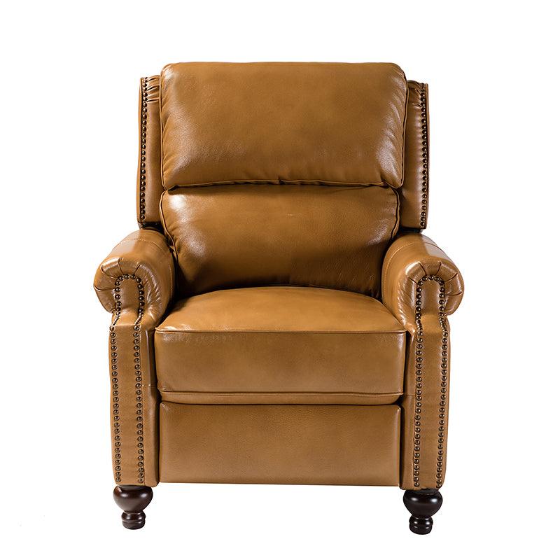Consuela Mid-century Genuine Leather Recliner - Image 4