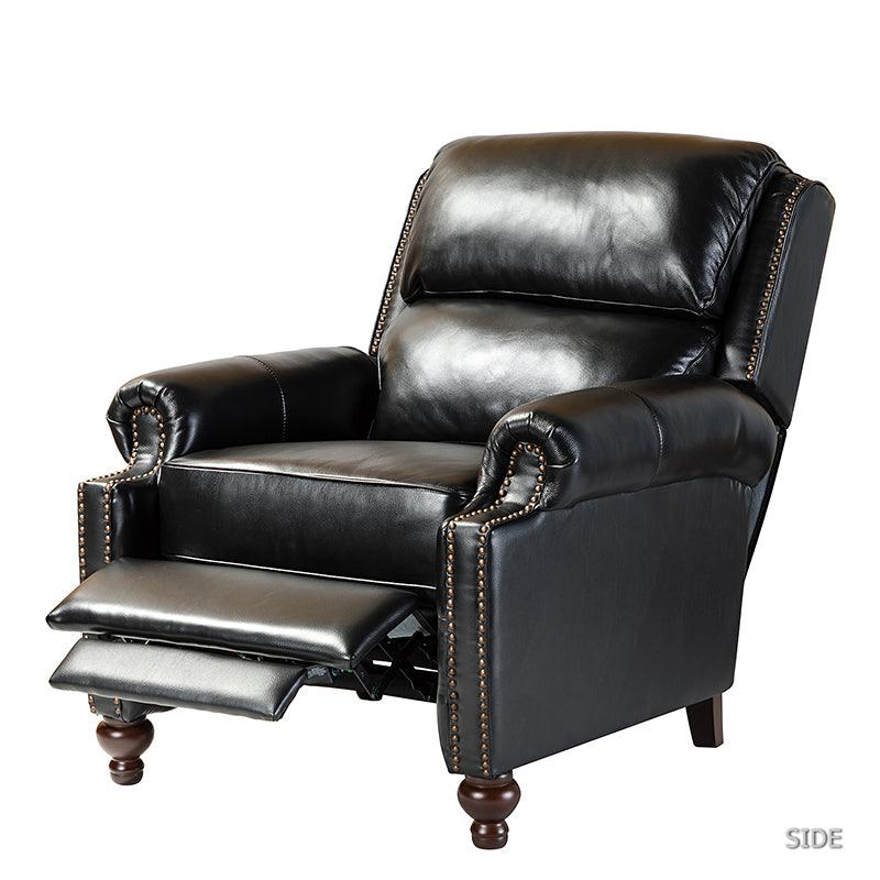 Consuela Mid-century Genuine Leather Recliner - Image 45