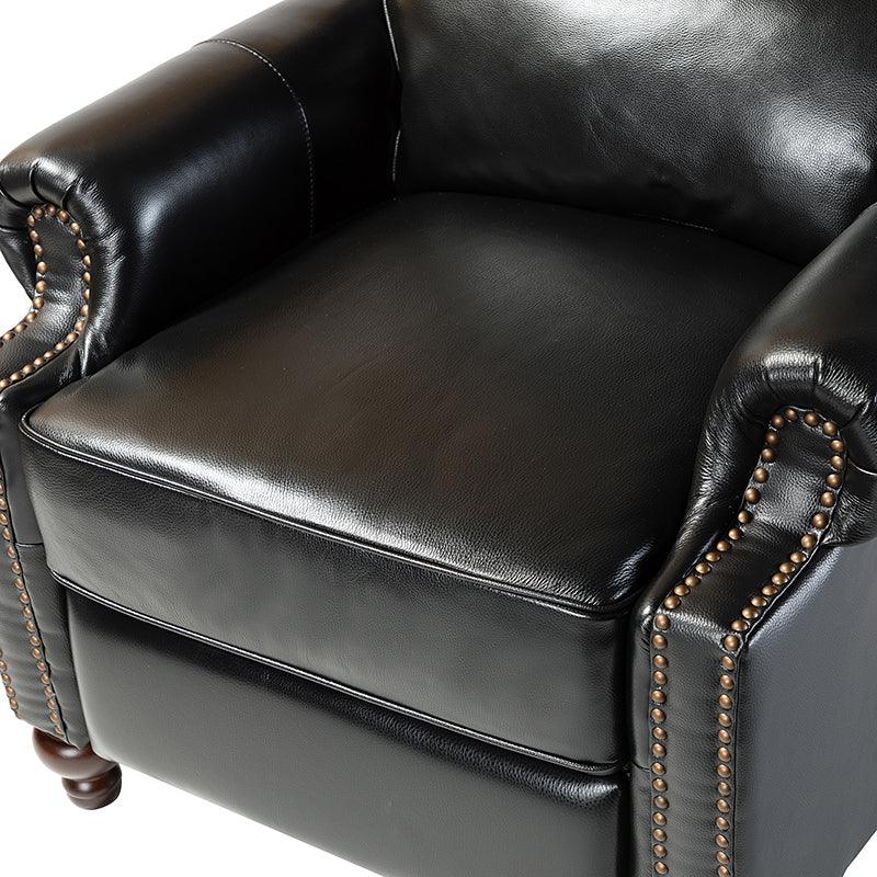 Consuela Mid-century Genuine Leather Recliner - Image 47