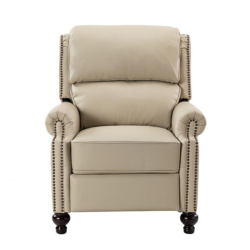 Consuela Mid-century Genuine Leather Recliner - Image 52