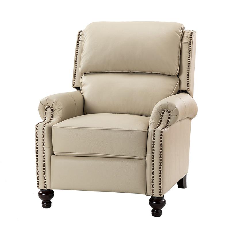 Consuela Mid-century Genuine Leather Recliner - Image 53
