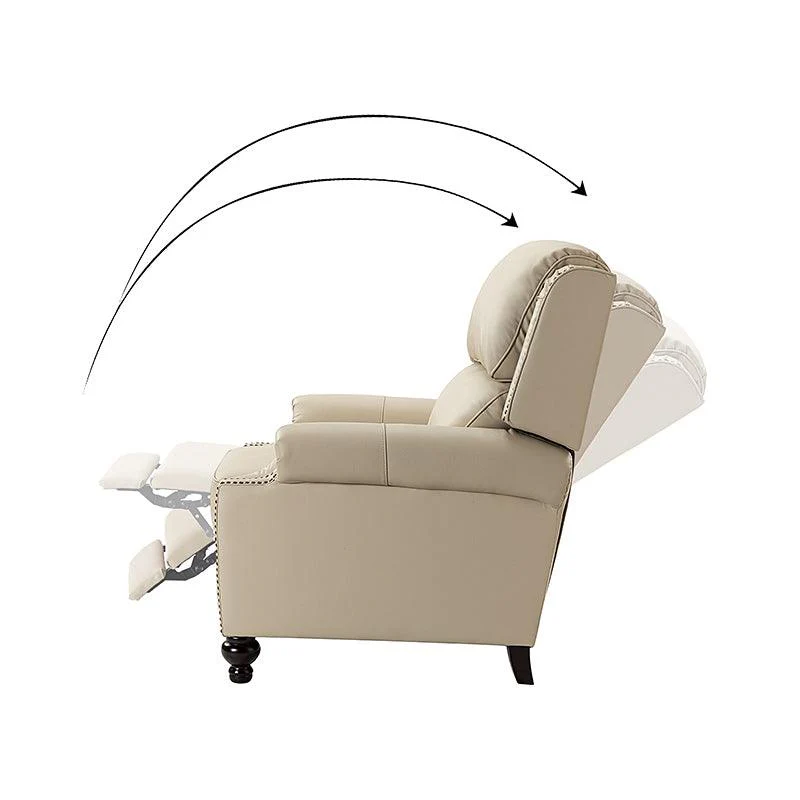 Consuela Mid-century Genuine Leather Recliner - Image 54