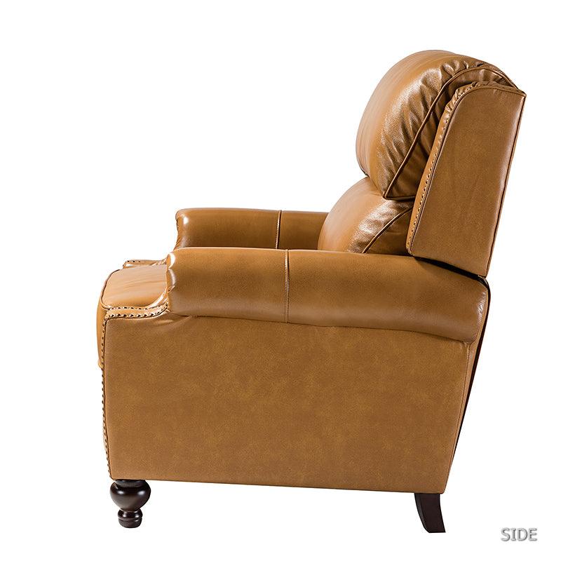 Consuela Mid-century Genuine Leather Recliner - Image 6