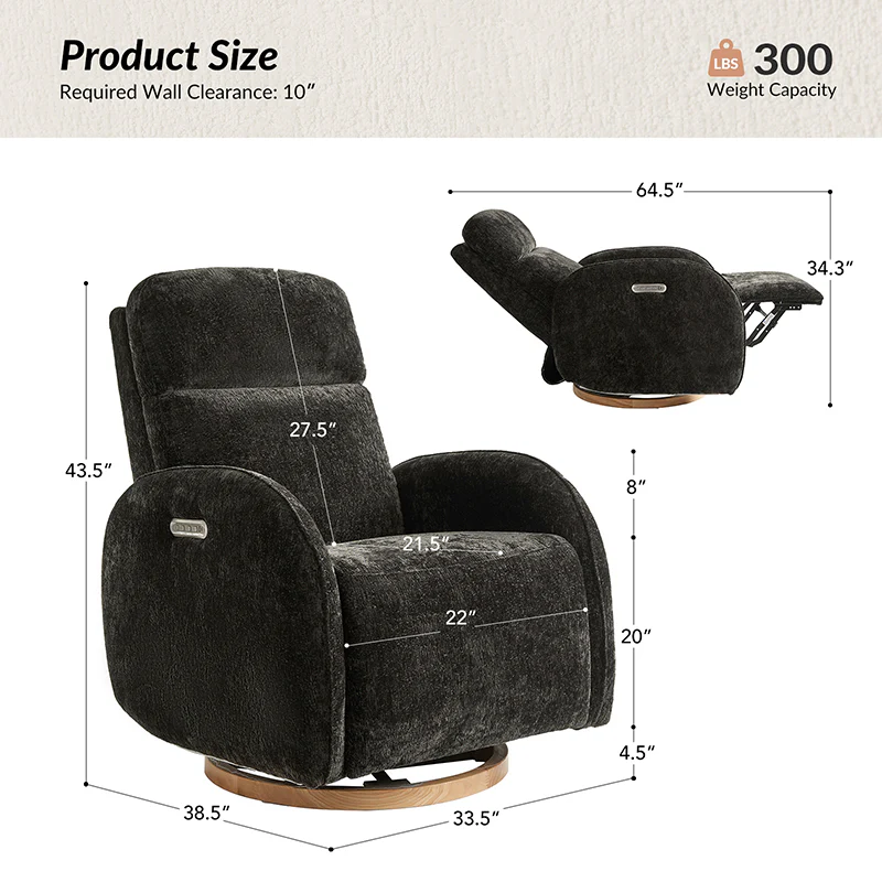 Cuddle Electric Nursery Swivel Chair - Image 30