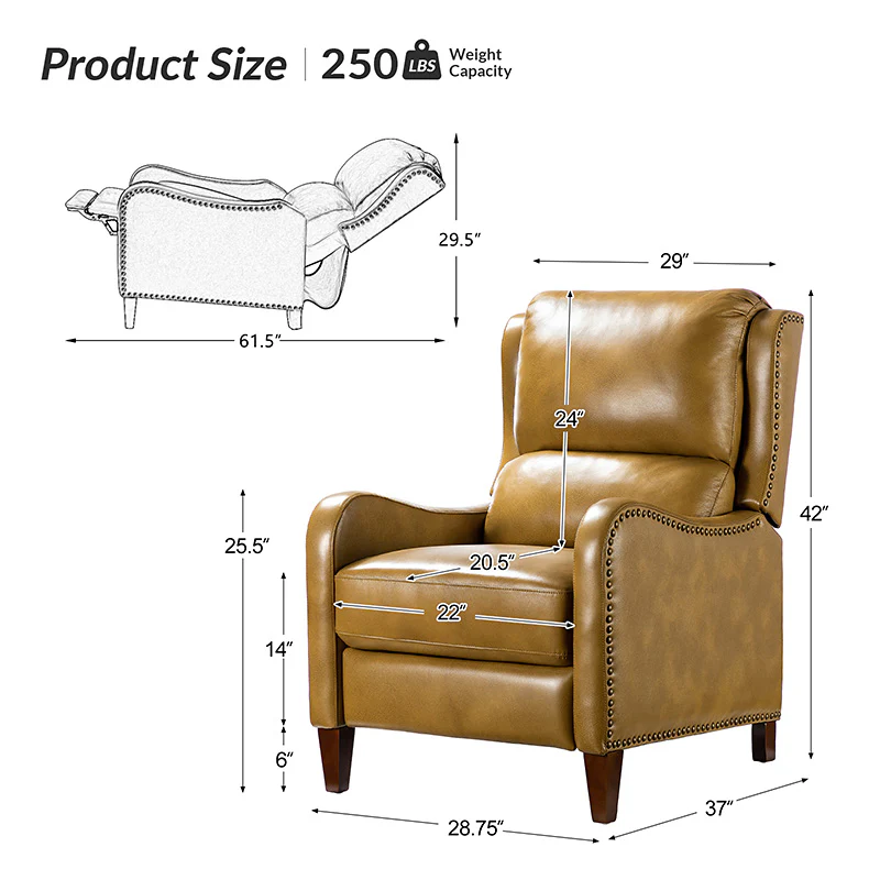 Deliat Genuine Leather Recliner - Image 3