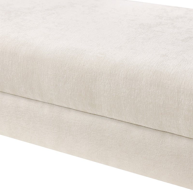 Diana 57" Wide Modern Chenille Upholstered Bench with Piped Edges and Foam Cushion - Image 32