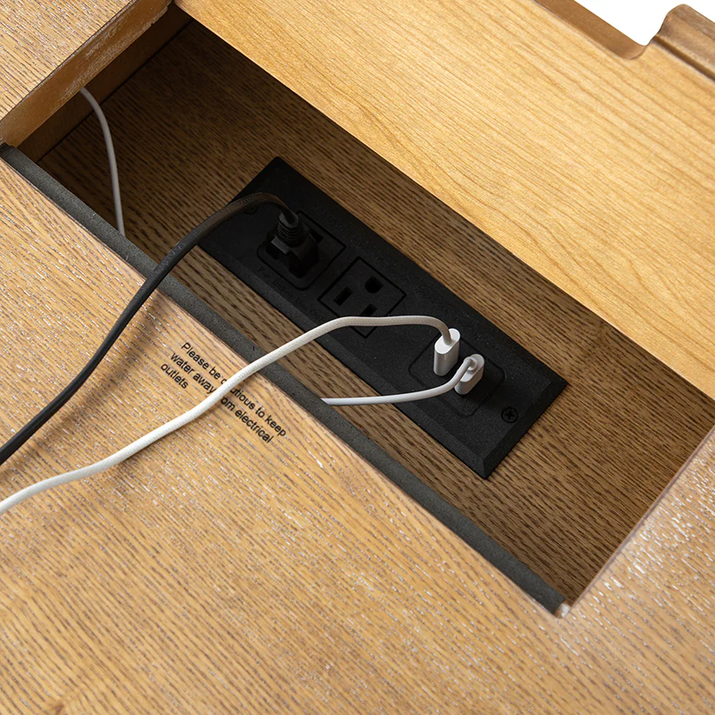 Edenia Traditional Storage TV Stand with Built-in Outlets - Image 15