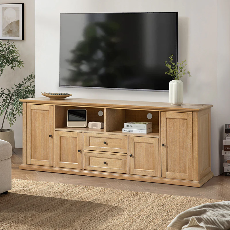 Edenia Traditional Storage TV Stand with Built-in Outlets - Image 9