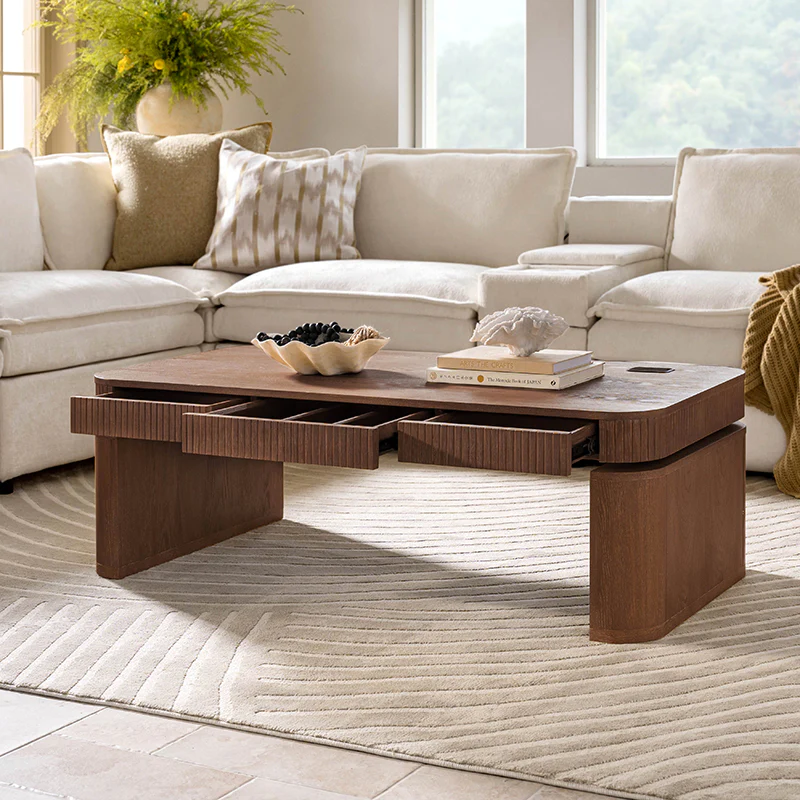 Matilde Electric Standing Coffee Table Desk with Storage - Image 13