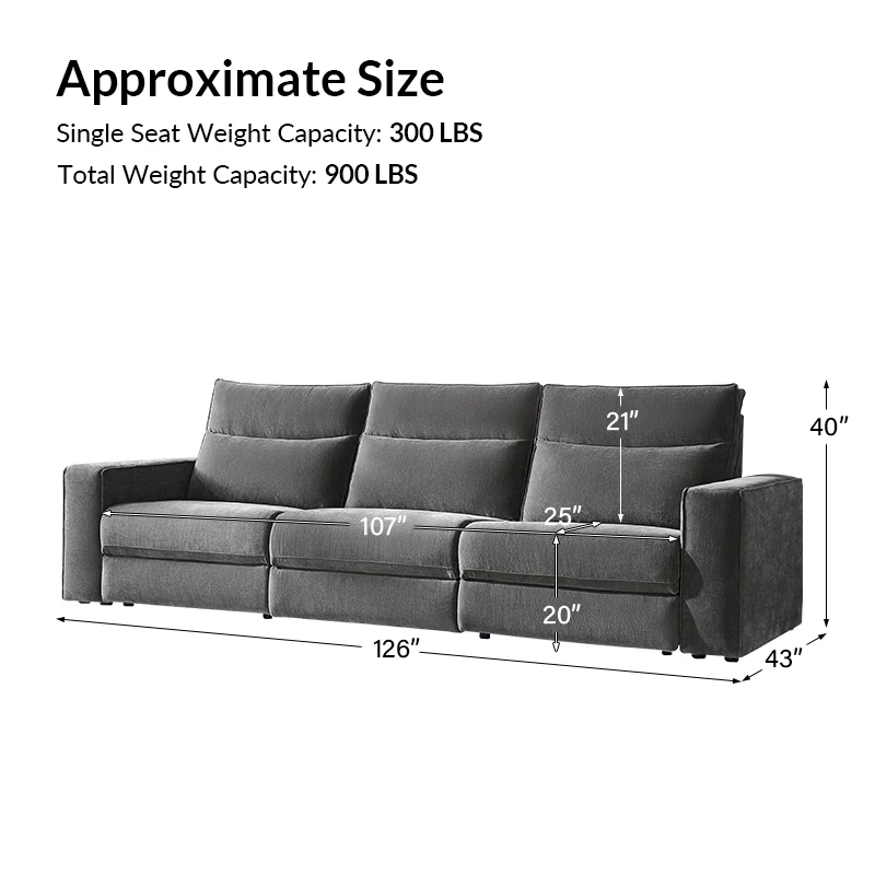 EliteNest Smart Modular Sofa Easy Assembly with Power Recliners - Image 3