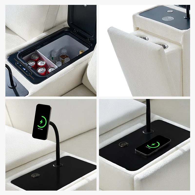 EliteNest Smart Reclining Theater Sofa with Speaker - Image 43
