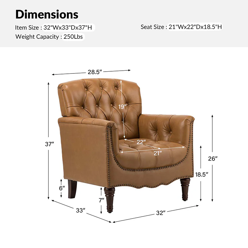 Enrique Genuine Leather Armchair - Image 11
