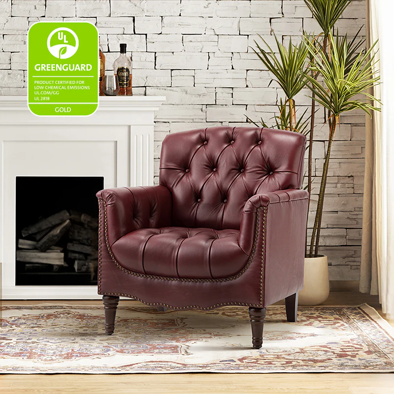 Enrique Genuine Leather Armchair - Image 18